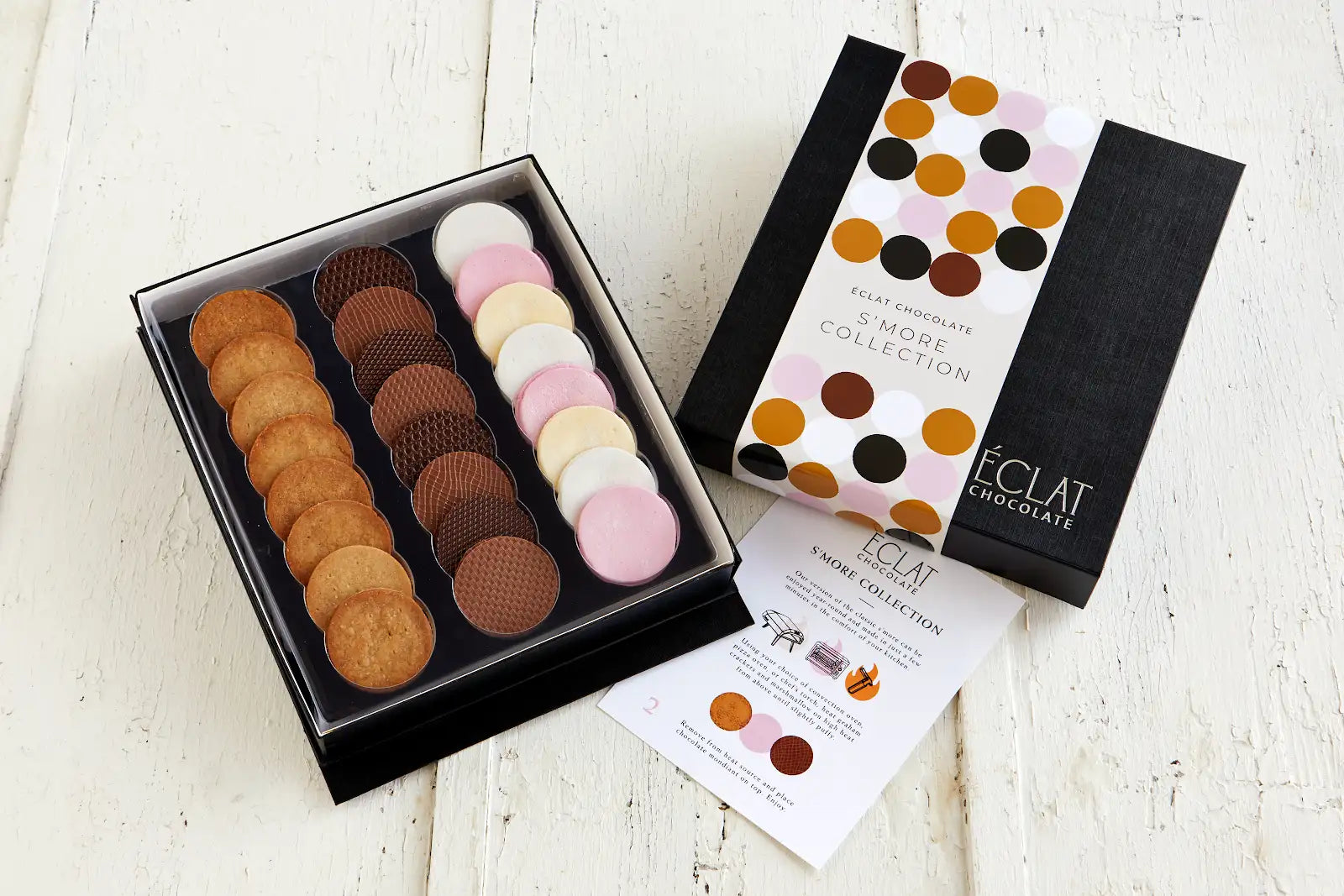 Gourmet S'mores Chocolate Mendiants | Artisan Chocolate Collection Gourmet S'mores Chocolate Mendiants | Artisan Chocolate Collection