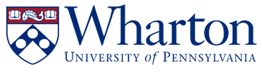Wharton logo of the University of Pennsylvania on a white background