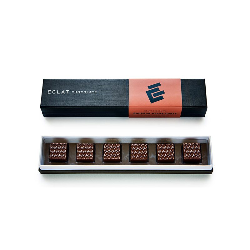 Eclat Bourbon Pecan Cubes – 6pc Box
