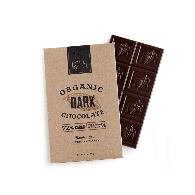 organic dark chocolate bar